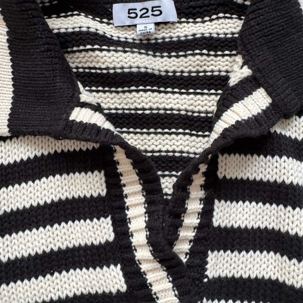 525 America Raya Striped Polo Sweater Dress - Picture 5 of 8